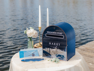 Wedding Post Card Box Wooden & Acrylic Reception Personalized Money Box for Cards 2b1Wedding Decor