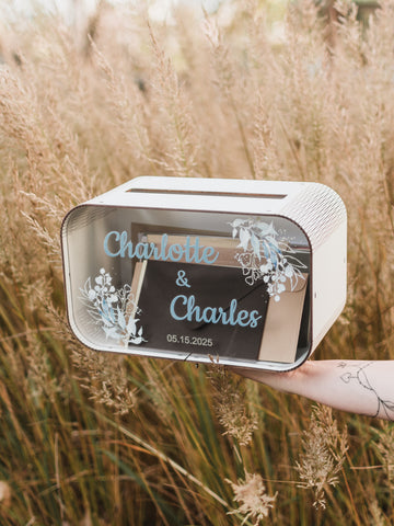 Custom Acrylic Wedding Card Box White