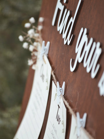 Wedding Seating Chart - Find your seat sign