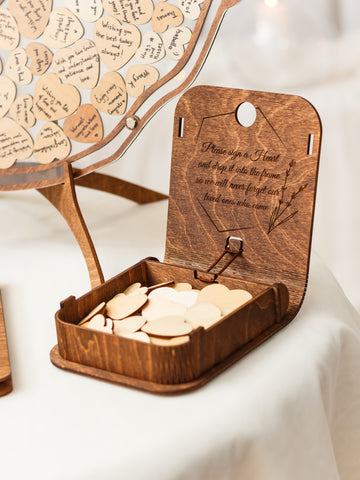 Wedding Guest Book Alternative -  Cotton form (Wood)