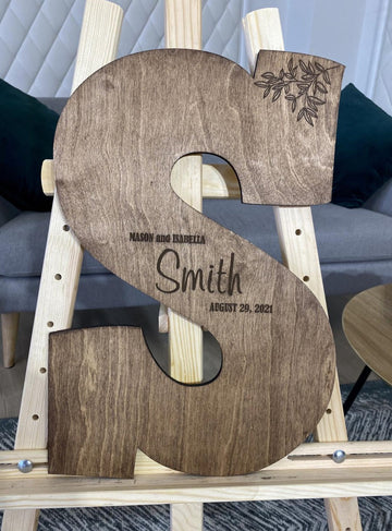 Monogram Wedding Guest Book - Letter Form