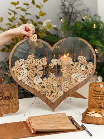 Personalized Wedding Guest Book Alternative – handmade drop box.