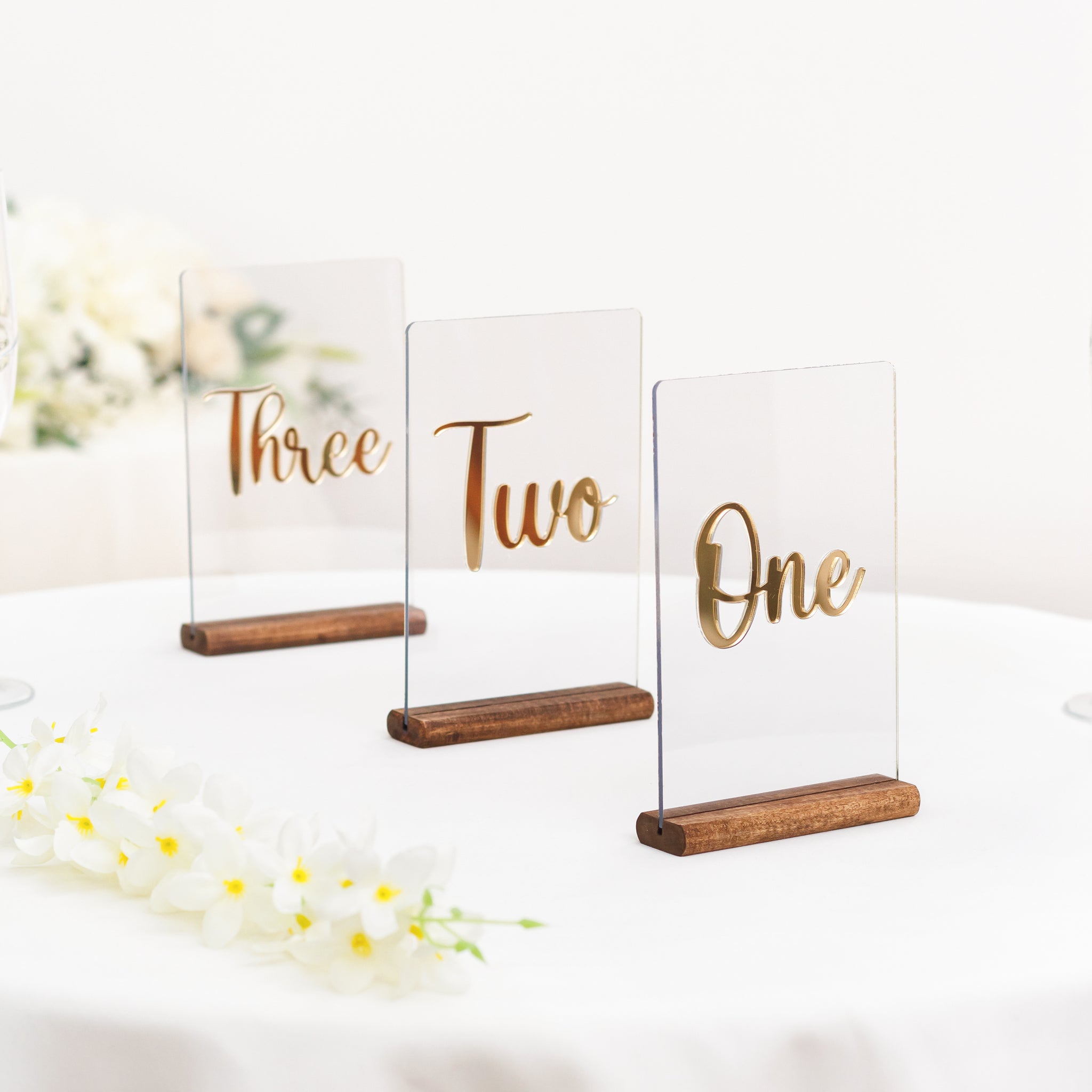 What do table numbers mean at a wedding?