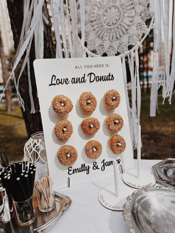 Personalized Donut Wall for Wedding Décor - Donut Stand Display