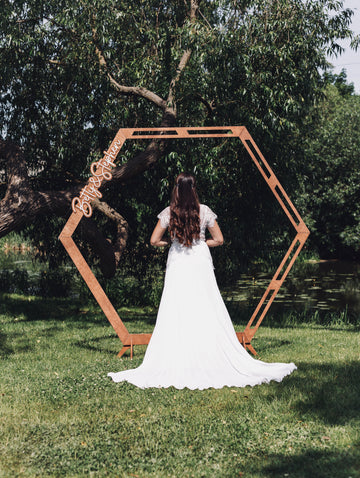 Personalized Wedding Arch - Wedding Arch Triangle Circle Hexagon - Ceremony Arch