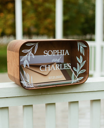 Custom Acrylic Wedding Card Box Wood
