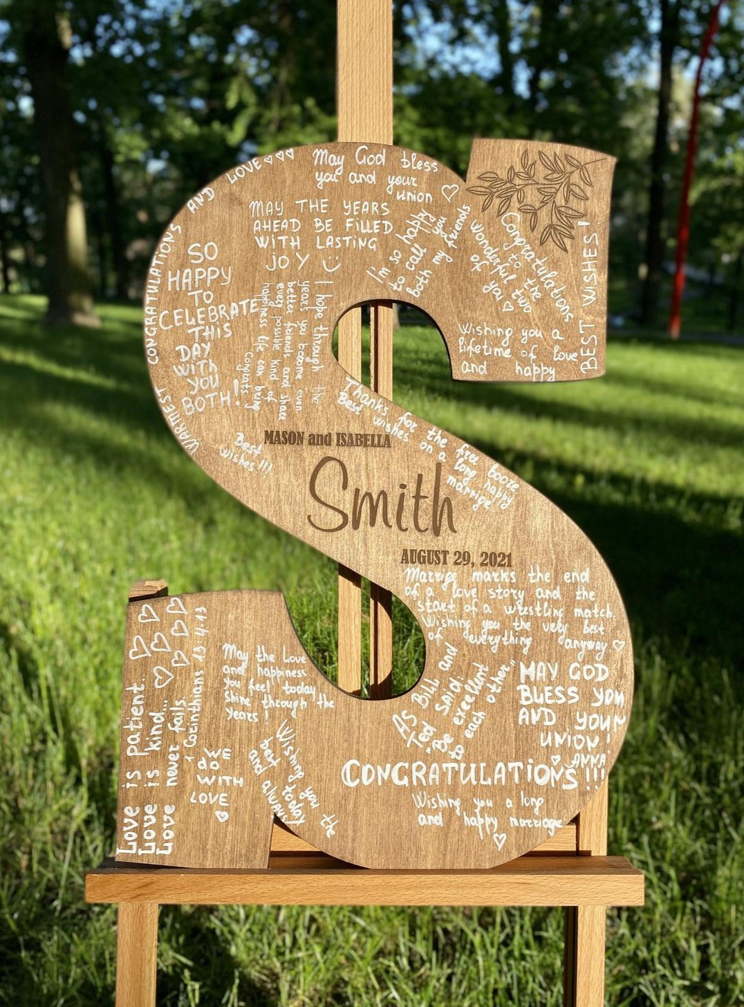 Wedding discount Guest Book Sign, Monogram Guestbook, Guest Book, Wooden Guest Sign, Wedding Decor, Wedding Ceremony Sign, Rustic Wedding Sign