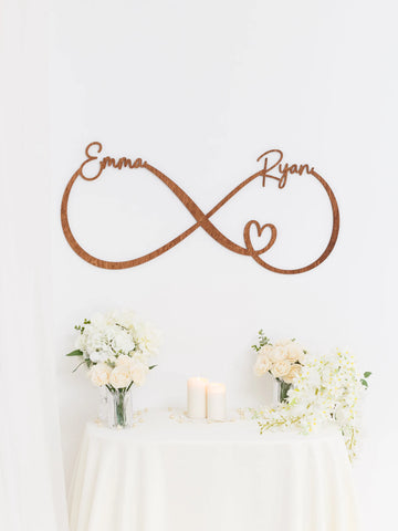 Infinity Sign Infinity Sign with Names Personalized Couple Names Sign